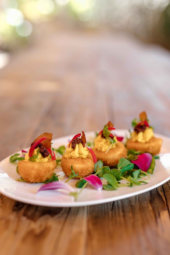 Small appetizer bites from Folktable catering